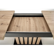 Stół rozkładany na jednej nodze Lamello 160-210x90cm dąb artisan/czarny Halmar