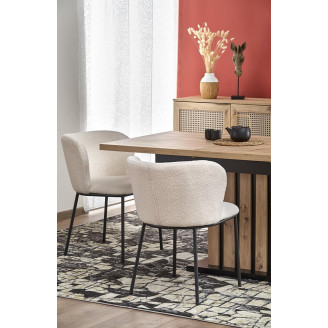 Stół rozkładany na jednej nodze Lamello 160-210x90cm dąb artisan/czarny Halmar