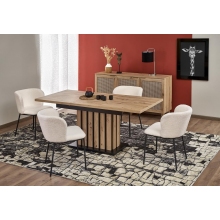 Stół rozkładany na jednej nodze Lamello 160-210x90cm dąb artisan/czarny Halmar