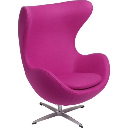 Designerski Fotel obrotowy Jajo amarantowy kaszmir Premium D2.Design do salonu i sypialni.