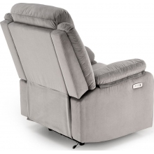 Fotel rozkładany z usb Loris popiel Halmar