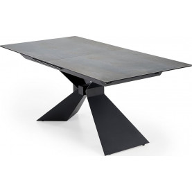 Stół rozkładany ceramiczny Luciano 180-230x90cm niebiesko-czarny marmur / czarny Halmar 2