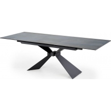 Stół rozkładany ceramiczny Luciano 180-230x90cm niebiesko-czarny marmur / czarny Halmar
