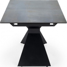Stół rozkładany ceramiczny Luciano 180-230x90cm niebiesko-czarny marmur / czarny Halmar