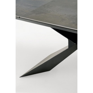 Stół rozkładany ceramiczny Luciano 180-230x90cm niebiesko-czarny marmur / czarny Halmar