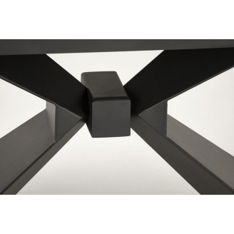Stół rozkładany ceramiczny Luciano 180-230x90cm niebiesko-czarny marmur / czarny Halmar