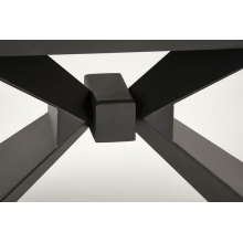 Stół rozkładany ceramiczny Luciano 180-230x90cm niebiesko-czarny marmur / czarny Halmar