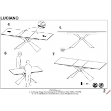 Stół rozkładany ceramiczny Luciano 180-230x90cm niebiesko-czarny marmur / czarny Halmar