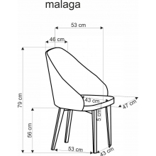 Krzesło tapicerowane z obrotowym siedziskiem Malaga cynamonowy / buk Halmar