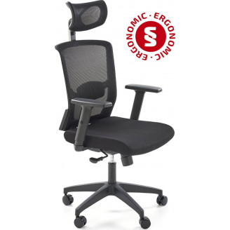 Fotel komputerowy ergonomiczny z regulacją Mason czarny Halmar