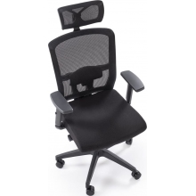 Fotel komputerowy ergonomiczny z regulacją Mason czarny Halmar