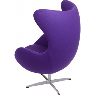 Designerski Fotel obrotowy Jajo fioletowy kaszmir Premium D2.Design do salonu i sypialni.