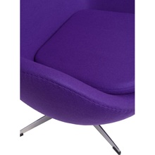 Designerski Fotel obrotowy Jajo fioletowy kaszmir Premium D2.Design do salonu i sypialni.