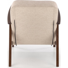 Fotel tapicerowany prl / vintage Milano orzech / beż Castel 15 Halmar