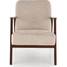 Fotel tapicerowany prl / vintage Milano orzech / beż Castel 15 Halmar