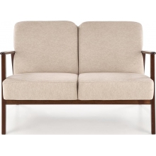 Sofa 2 osobowa prl / vintage Milano 120cm orzech / beż Castel 15 Halmar
