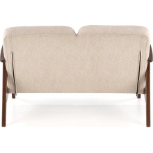 Sofa 2 osobowa prl / vintage Milano 120cm orzech / beż Castel 15 Halmar