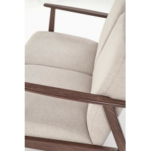 Sofa 2 osobowa prl / vintage Milano 120cm orzech / beż Castel 15 Halmar