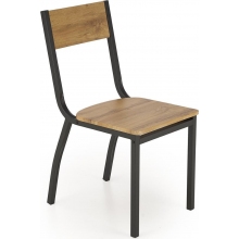 Zestaw stół + 4 krzesła Milton naturalny / czarny Halmar