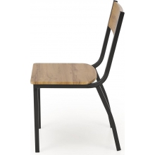 Zestaw stół + 4 krzesła Milton naturalny / czarny Halmar