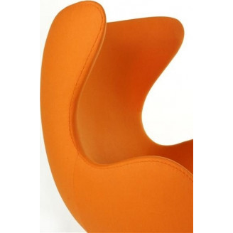 Designerski Fotel obrotowy Jajo pomarańczowy kaszmir Premium D2.Design do salonu i sypialni.