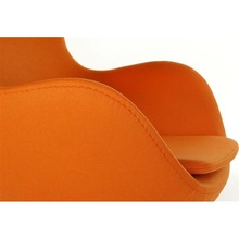 Designerski Fotel obrotowy Jajo pomarańczowy kaszmir Premium D2.Design do salonu i sypialni.