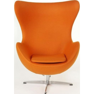Designerski Fotel obrotowy Jajo pomarańczowy kaszmir Premium D2.Design do salonu i sypialni.