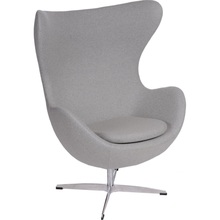Designerski Fotel obrotowy Jajo popielaty Premium D2.Design do salonu i sypialni.