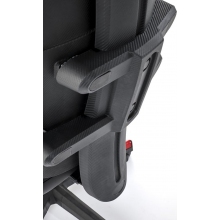 Fotel komputerowy z regulacją ekoskóra Nitro II czarny / czerwony Halmar
