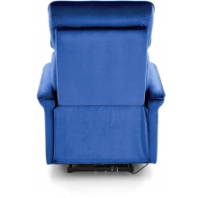 Fotel rozkładany elektrycznie z usb Semir Velvet granatowy Halmar