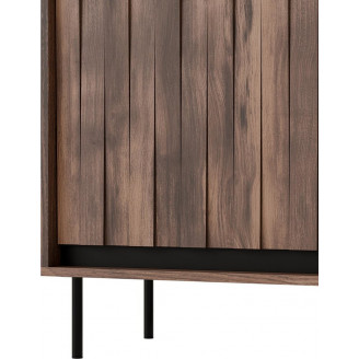 Komoda na nóżka Swing KM2 104x40cm orzechowy/czarny Halmar