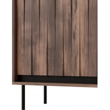 Komoda na nóżka Swing KM2 104x40cm orzechowy/czarny Halmar