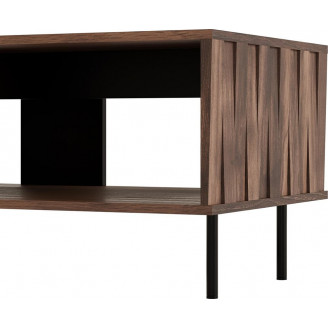 Stolik kawowy z półką Swing 100x54cm orzechowy/czarny Halmar