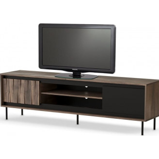 Szafka rtv na nóżkach Swing 180x40cm orzechowy/czarny Halmar