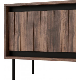 Szafka rtv na nóżkach Swing 180x40cm orzechowy/czarny Halmar