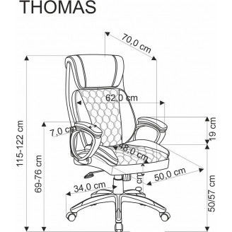 Fotel gabinetowy Thomas czarny Halmar