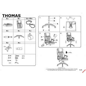 Fotel gabinetowy Thomas czarny Halmar