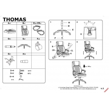 Fotel gabinetowy Thomas czarny Halmar