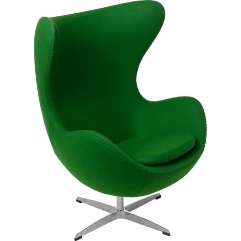 Designerski Fotel obrotowy Jajo zielony kaszmir Premium D2.Design do salonu i sypialni.
