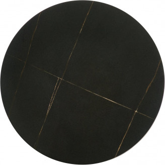 Stolik boczny okrągły Verde 40cm czarny marmur / biały Halmar