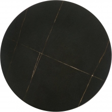 Stolik boczny okrągły Verde 40cm czarny marmur / biały Halmar