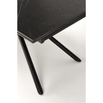 Stół rozkładany Vitorino 160x90cm czarny marmur / czarny Halmar