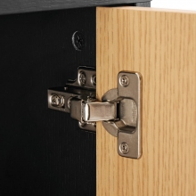 Komoda z frontem w jodełkę Clar 160x40cm dąb / czarny Intesi