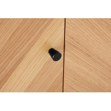 Komoda z frontem w jodełkę Clar 160x40cm dąb / czarny Intesi