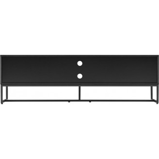 Szafka rtv z frontem w jodełkę Clar 160x40cm dąb / czarny Intesi