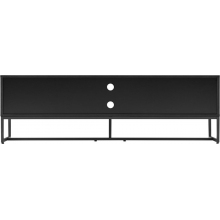 Szafka rtv z frontem w jodełkę Clar 160x40cm dąb / czarny Intesi
