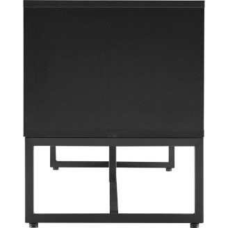 Szafka rtv z frontem w jodełkę Clar 160x40cm dąb / czarny Intesi