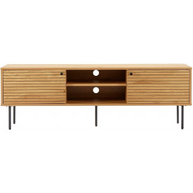 Szafka rtv ryflowana na nóżkach Lattes 120x40cm dąb Intesi 2