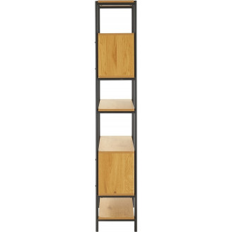 Regał ryflowany na nóżkach Lattes 175x80x32cm dąb Intesi