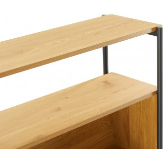 Regał ryflowany na nóżkach Lattes 175x80x32cm dąb Intesi